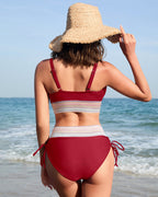 Flattering Deep V High-Waist Bikini
