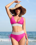 Flattering Deep V High-Waist Bikini