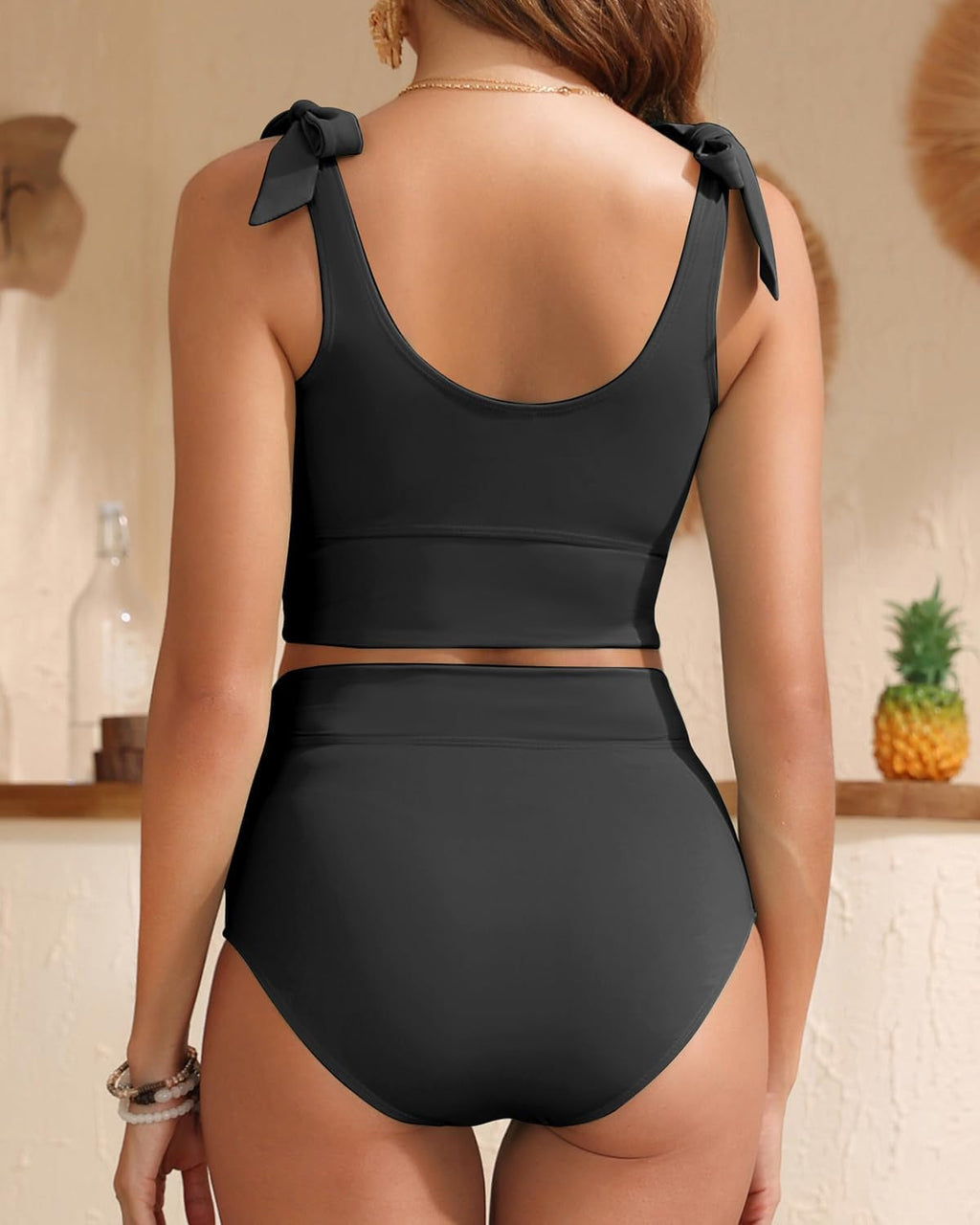 Bow Knot High-Waist Tummy Control Tankini