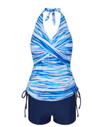 Elegant Two-Piece Tankini with Shorts