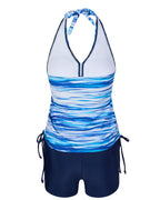 Elegant Two-Piece Tankini with Shorts