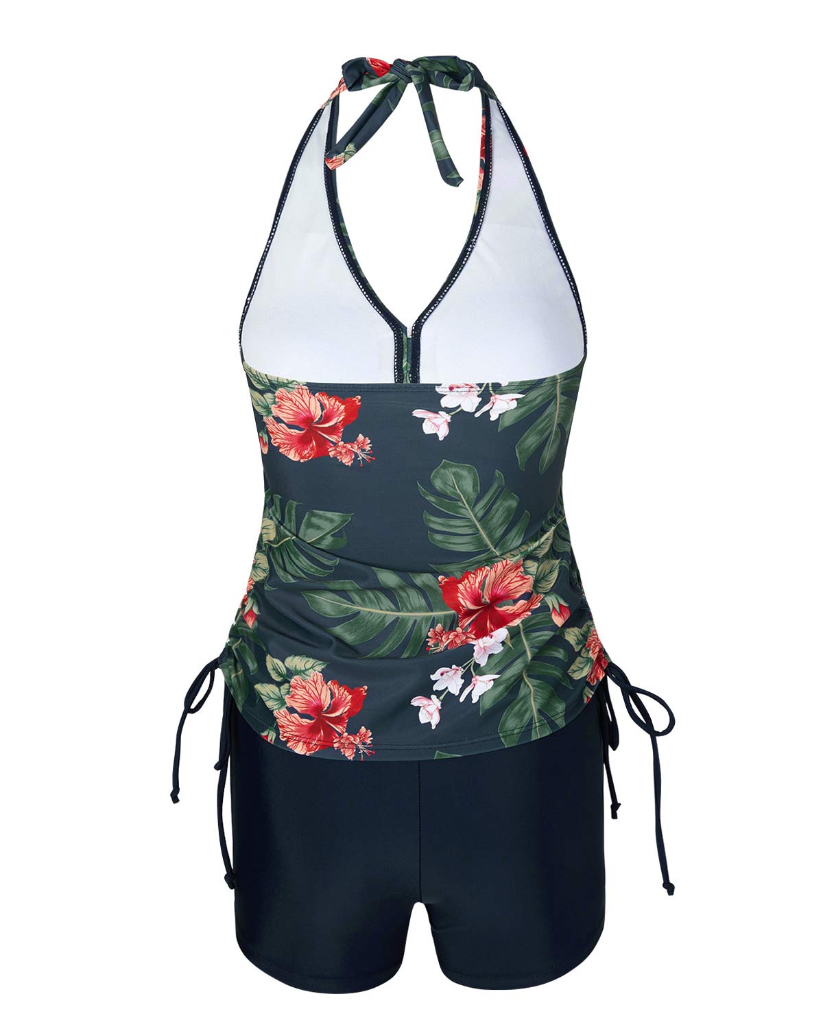 Elegant Two-Piece Tankini with Shorts