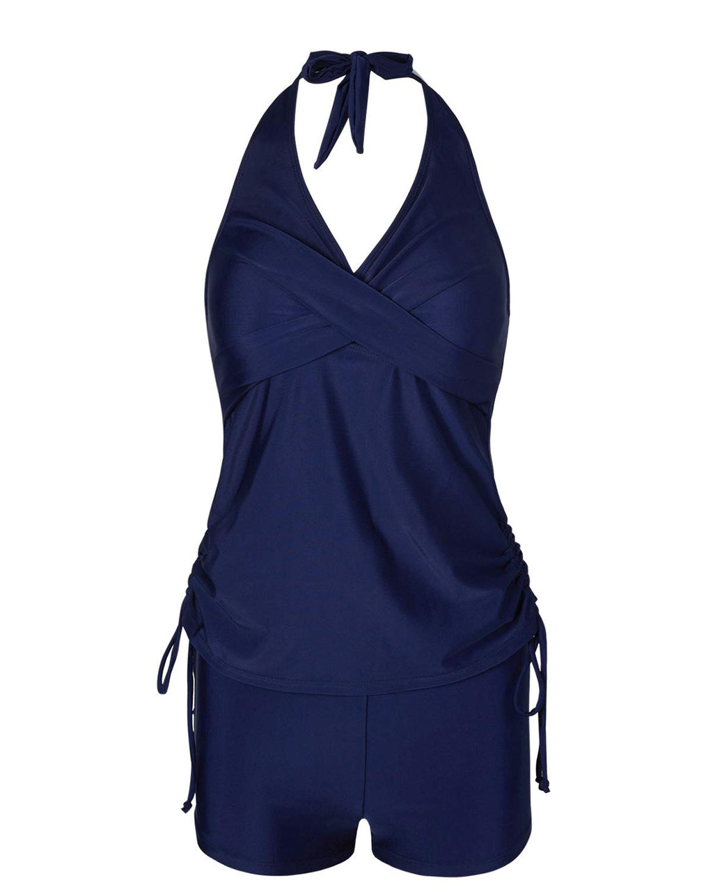 Elegant Two-Piece Tankini with Shorts