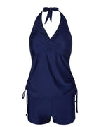 Elegant Two-Piece Tankini with Shorts