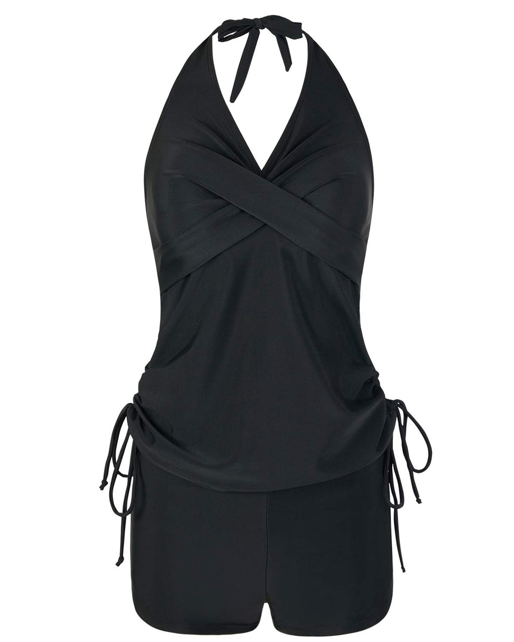 Elegant Two-Piece Tankini with Shorts