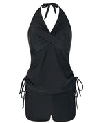 Elegant Two-Piece Tankini with Shorts