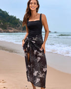 Floral Corset One-piece mesh skirt Swimsuit