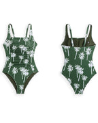 Floral Corset One-piece mesh skirt Swimsuit