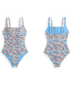 Floral Corset One-piece mesh skirt Swimsuit