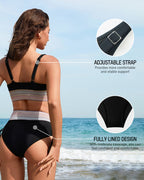 Flattering Deep V High-Waist Bikini