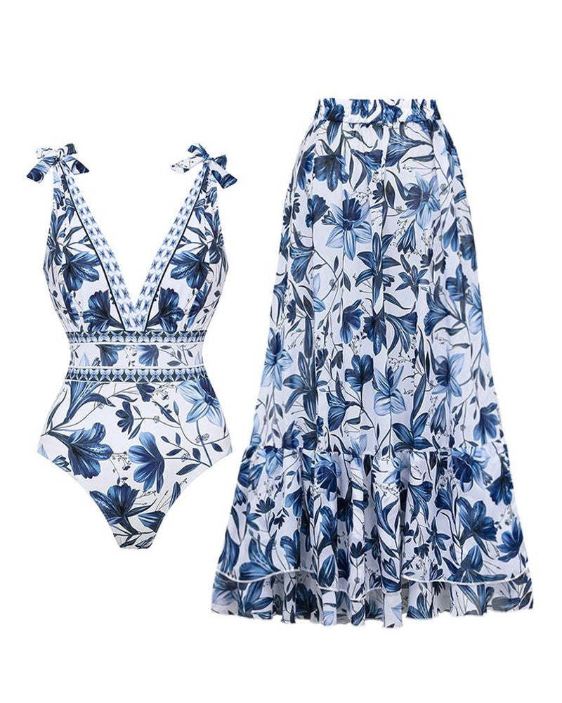 Modest Elegance Swimsuit Ensemble Dragonfly