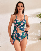 Elegant Split-Hem Swimdress