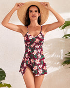 Elegant Split-Hem Swimdress