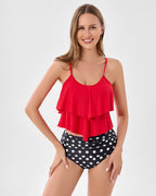 Flirty Ruffle Tankini Set
