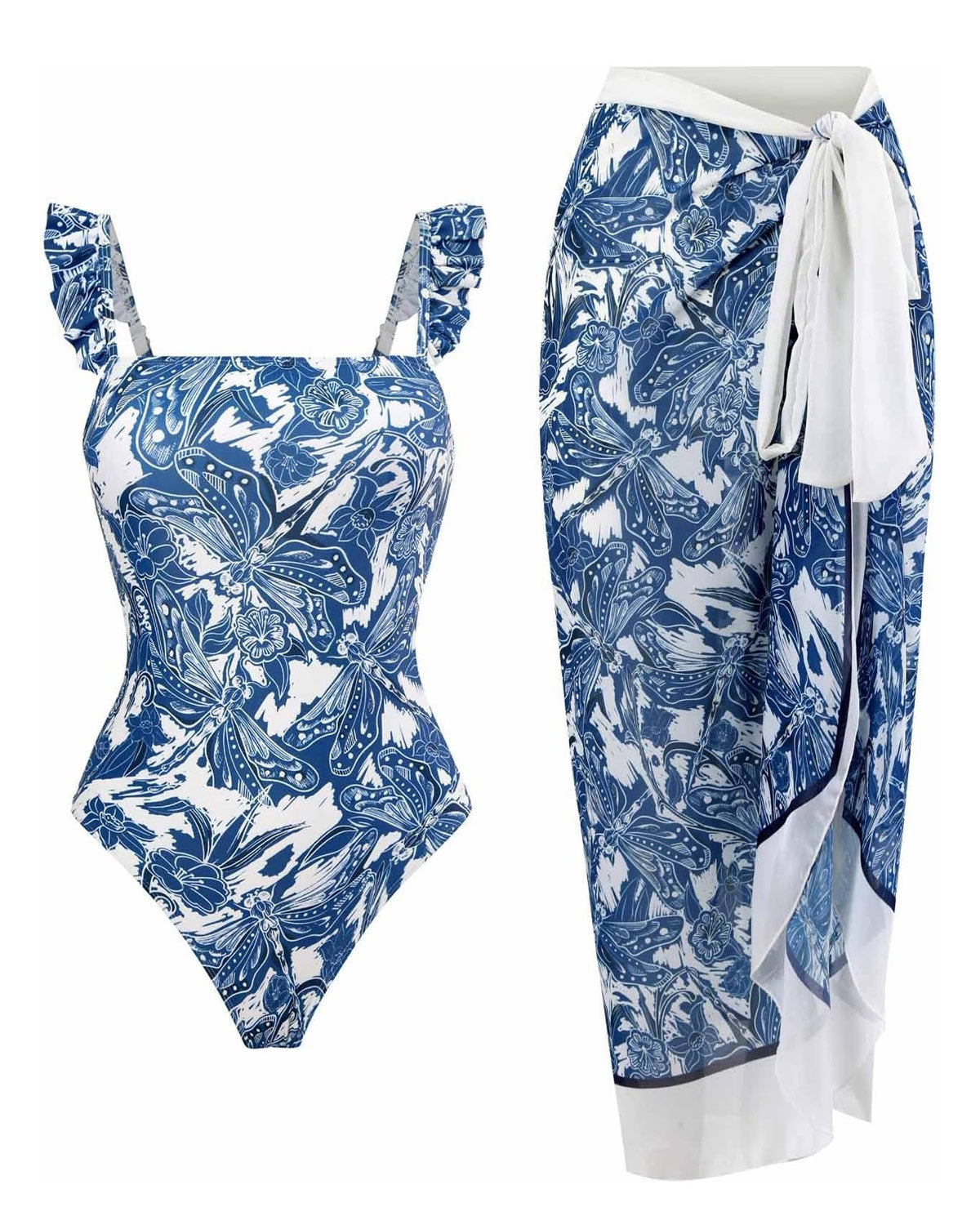 Modest Elegance Swimsuit Ensemble Dragonfly