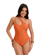 One-Shoulder Ruched Swimsuit