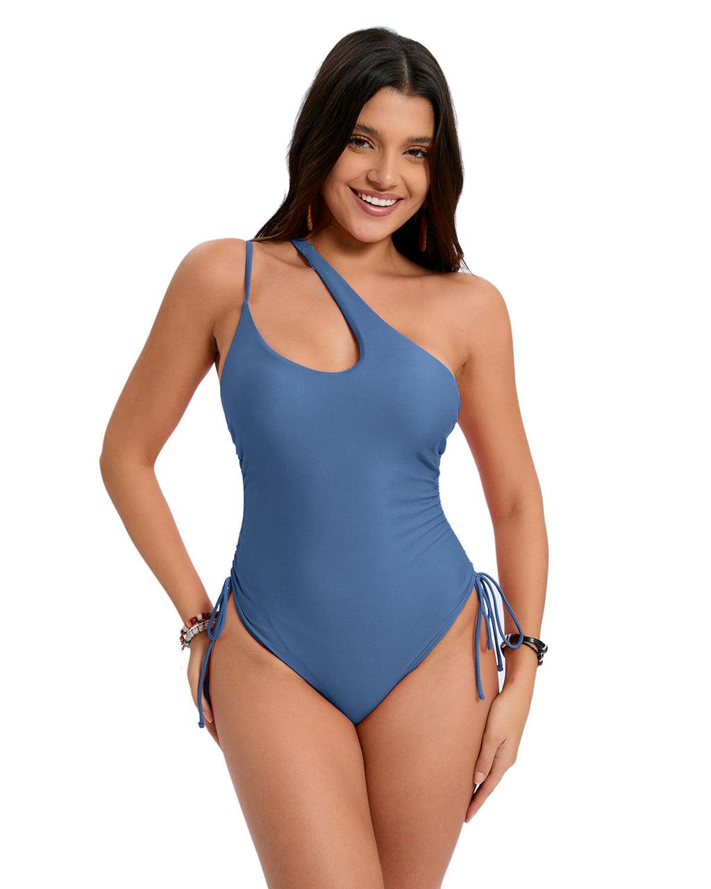 One-Shoulder Ruched Swimsuit