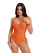 One-Shoulder Ruched Swimsuit