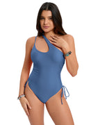 One-Shoulder Ruched Swimsuit