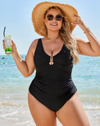 Tummy Control Ruched Slimming One Piece