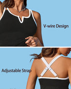 Tummy Control Two-Piece Tankini Shorts
