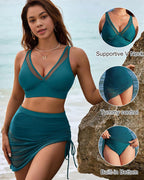 Selene Sculpt Tummy Control Bikini Set with Mesh Sarong