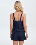 Two-Piece Look Tummy Control One Piece Swimsuit
