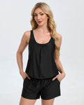Two-Piece Look Tummy Control One Piece Swimsuit