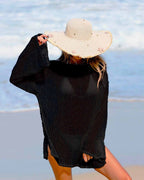 Beach Casual Sparkle Knit Cover Up Dress