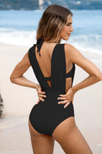 Malia Sculpt Plunge Monokini Lago Swimwear Beachwear Swimsuit